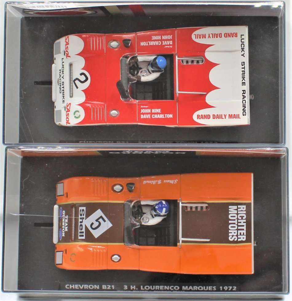 Fly - Chevron B21 1972 3Hr Lourenco Marques & 1972 Team Gunston 3Hr Cape Town Slot Cars - Unused