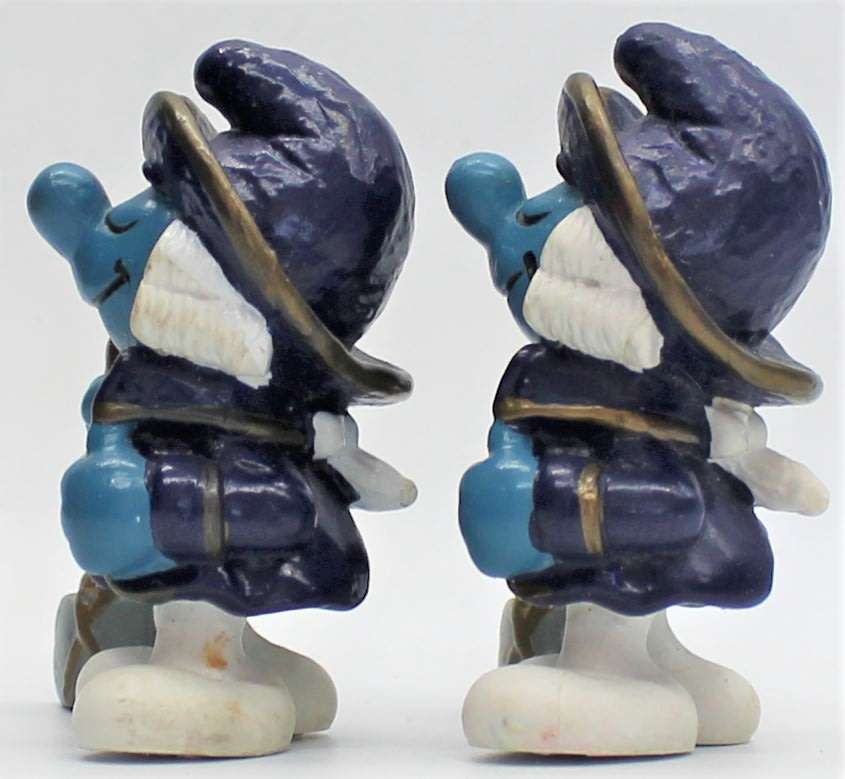 20505 - 2x Different George Washington Smurfs - High Value!!! - Hand-Painted Originals