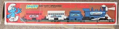 Vintage 1981 - Smurf Durham Locomotive Train Set - Battery Operated - Licensed