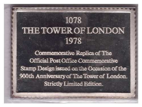 1978 Danbury Mint - Tower of London 900th Anniversary Limited Edition - 73g Solid Sterling Silver