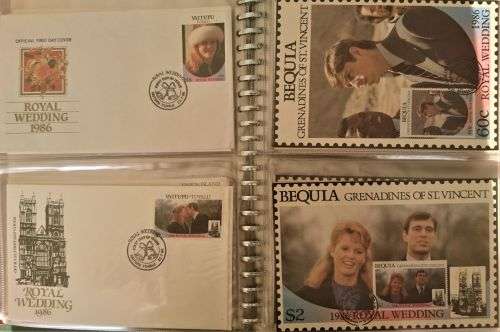 1986 - 2 Royal Events Albums - Wedding of Prince Andrew and Sarah Ferguson - 167 Items!