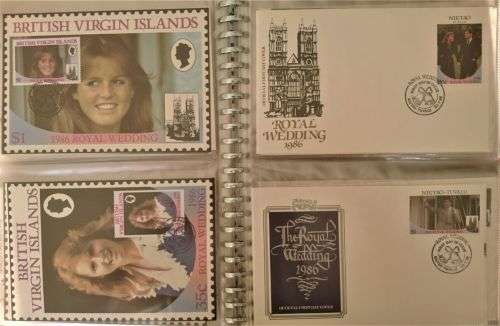 1986 - 2 Royal Events Albums - Wedding of Prince Andrew and Sarah Ferguson - 167 Items!