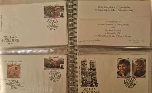 1986 - 2 Royal Events Albums - Wedding of Prince Andrew and Sarah Ferguson - 167 Items!
