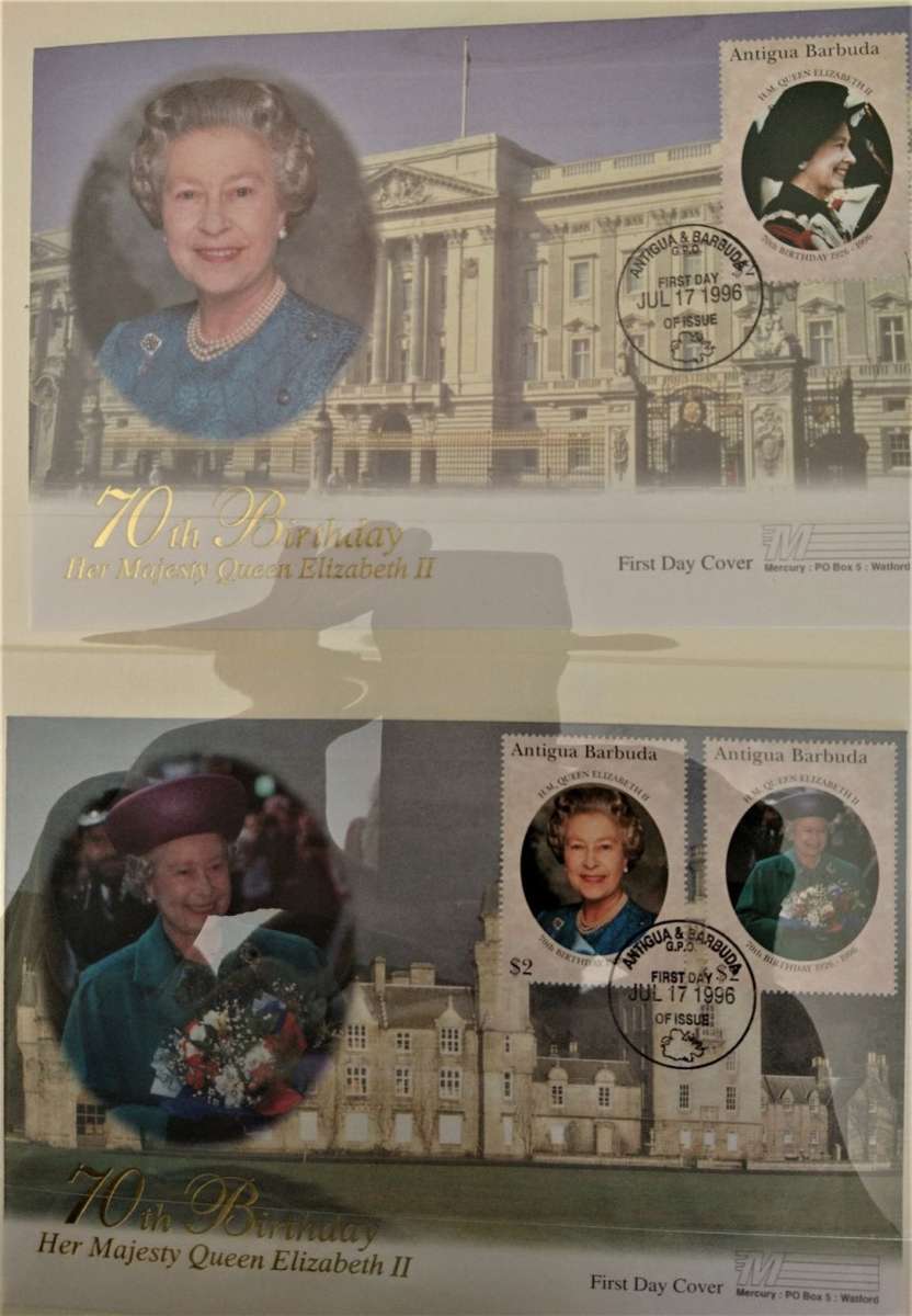 1996 - Queen Elizabeth II 70th Birthday Omnibus Album - Stamps, FDC's MS - Imperfs+ SPECIMEN