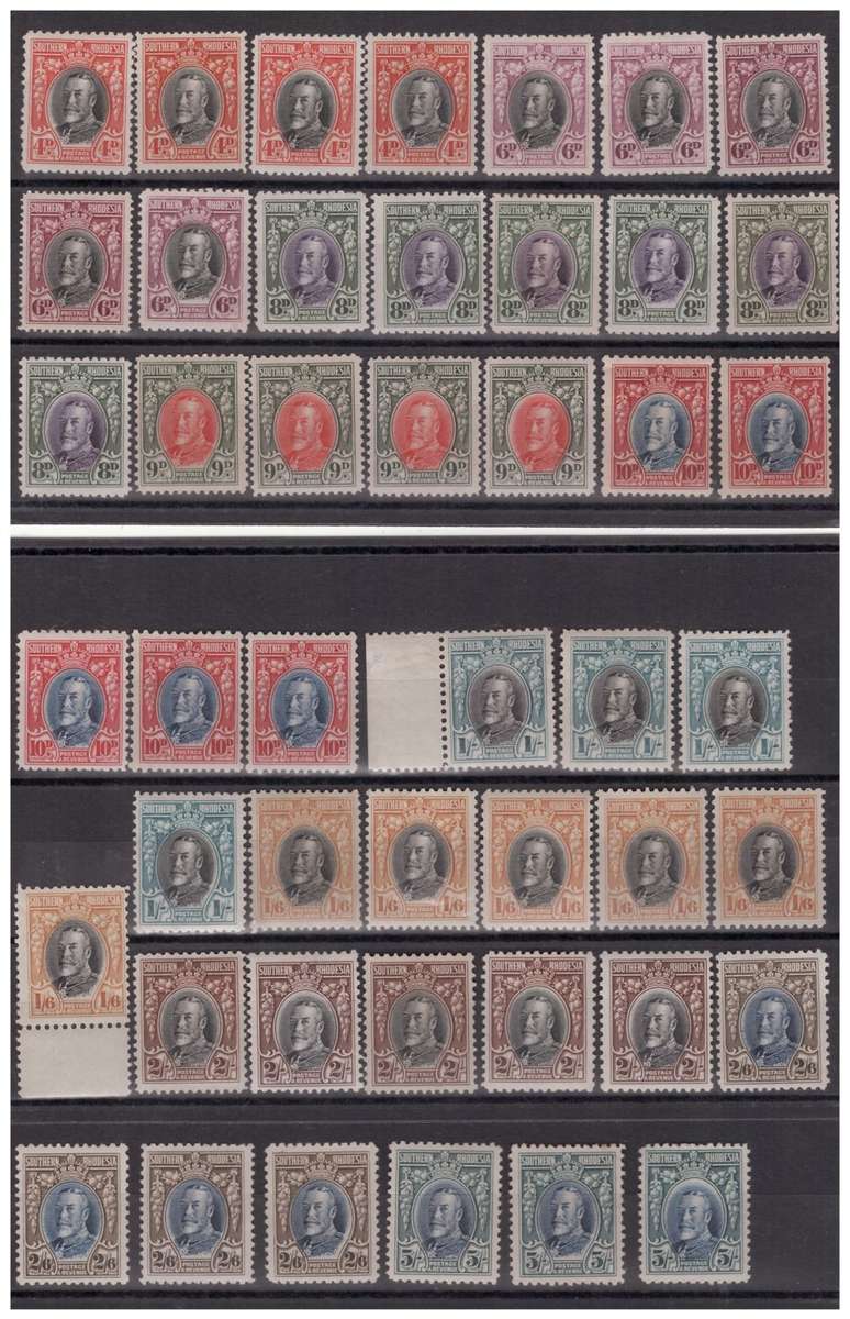 Southern Rhodesia 1931-37 - Great Selection King George V - 3 Complete Sets to 5` + Extra