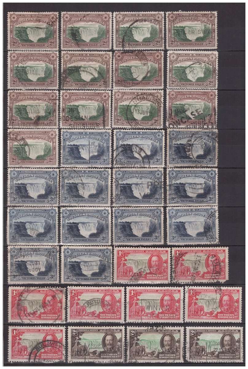 Southern Rhodesia & Rhodesia & Nyasaland Mixed Lot to 1 Pound - Mostly Used