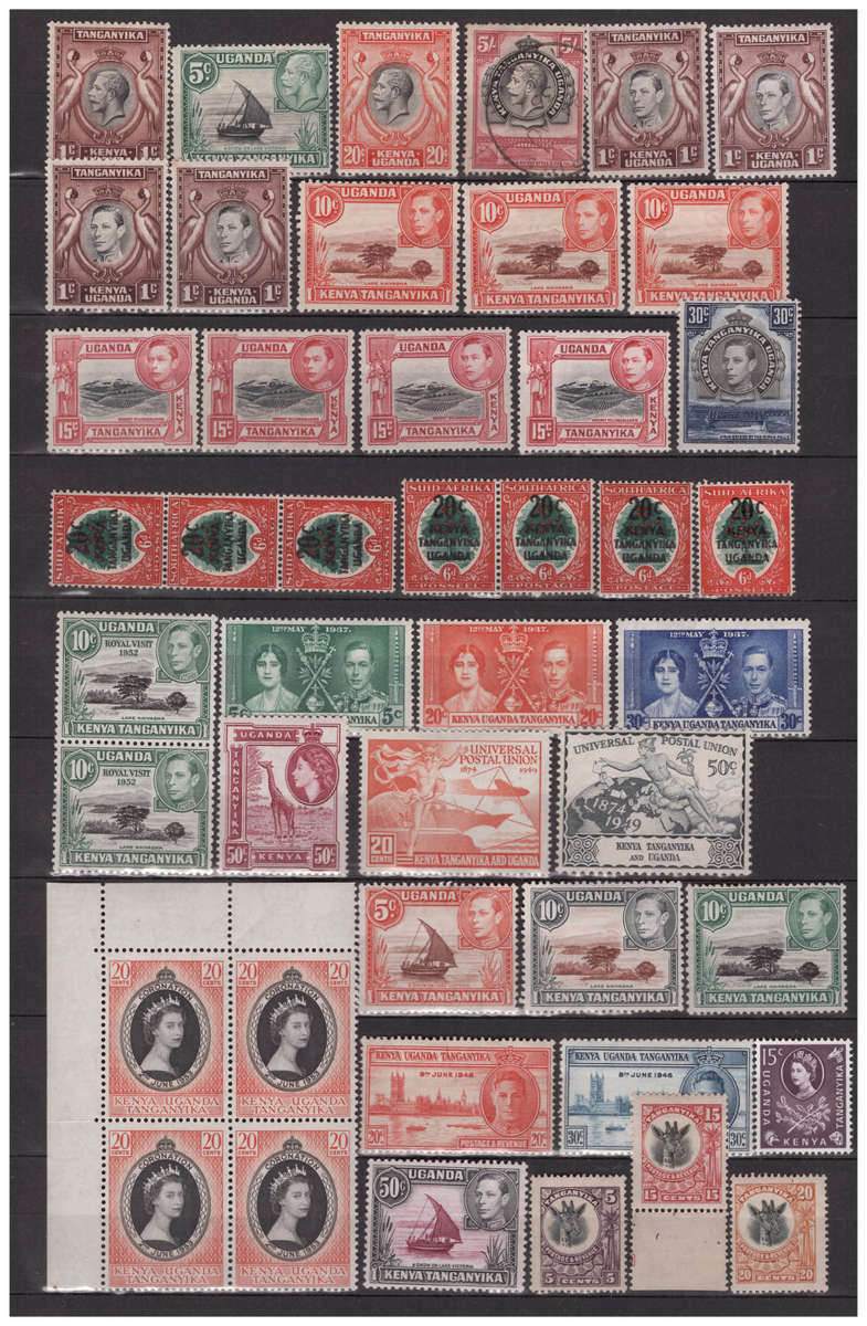 KUT - Kenya, Uganda & Tanganyika 1935-53 Selection Mint & Used