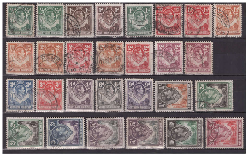 Northern Rhodesia - Complete 1938-52 KG VI Definitive Set to 20' + LOTS Extra - HIGH VALUE!
