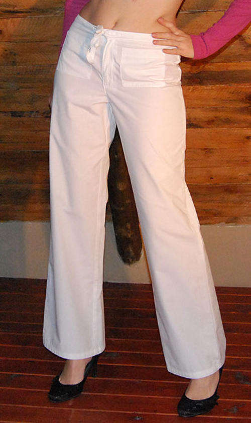 100% cotton white summer pants Size 8