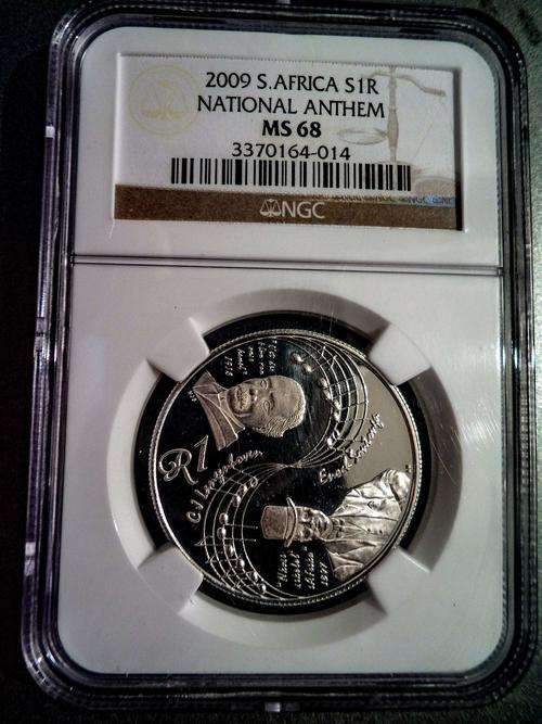 2009 National Anthem Protea Silver R1 - MS68 - UNC - Low Mintage: 587