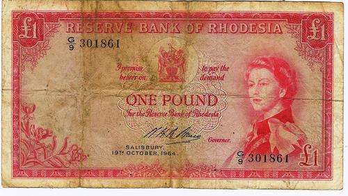 Rhodesia One Pound note