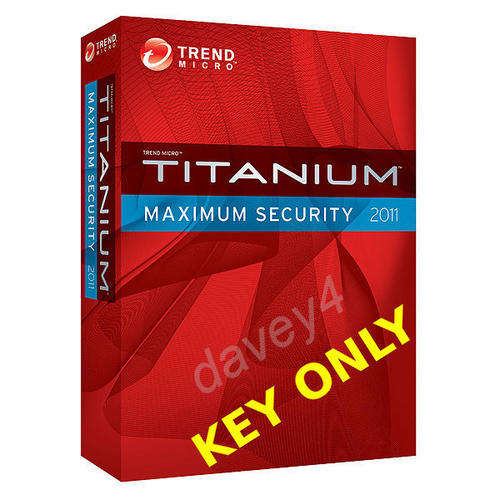 Trend Micro Titanium Maximum Security 2011 - 3 PC, 1 year protection (PRODUCT KEY ONLY)