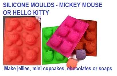 2 Silicone Moulds, one bid  - Ideal for mini cupcales/puddings/chocolates or soaps