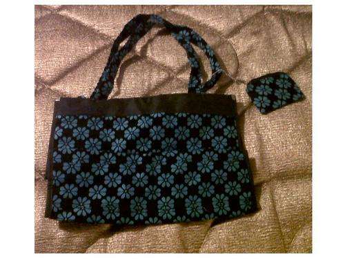 Funky Tote Style Bag - with a beautiful silk scarf