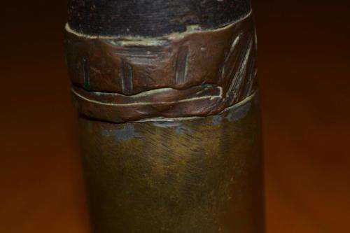 Boer War deactivated Pom Pom. Unmarked shell. Looks to have been cut.