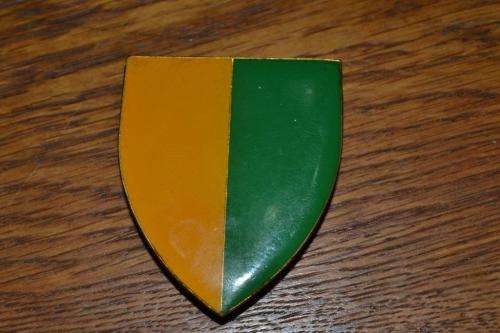 7 Motorized Brigade HQ shoulder flash. All Pins intact.