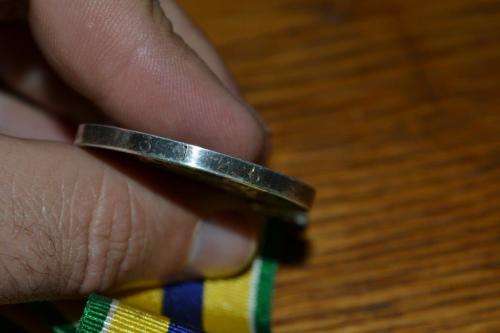 SADF De Wet Decoration. Full size Silver Medal. No. 3125