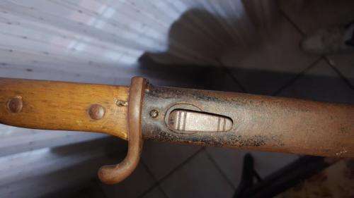 German KS98 Sawback Bayonet with Scabbard.