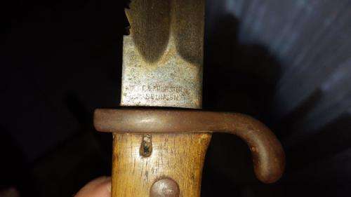 German KS98 Sawback Bayonet with Scabbard.