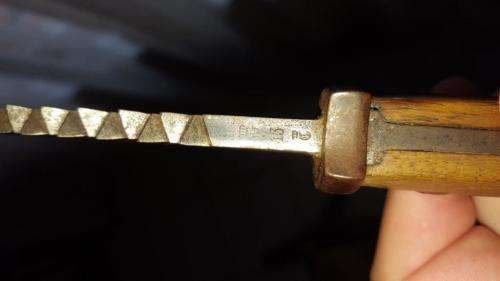 German KS98 Sawback Bayonet with Scabbard.