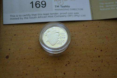 2017 2 1/2 cent Sterling Silver Tickey "The Heart Transplant" with DBN Privy Mark. 169/400