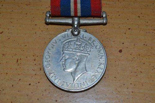 Full Size WWII British War Medal to 238594 A.F.J. du Toit.