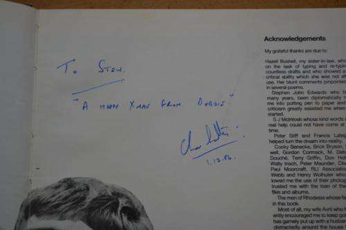 Rhodesian Soldier by Chas Lotter. Signed by author but missing dust jacket.