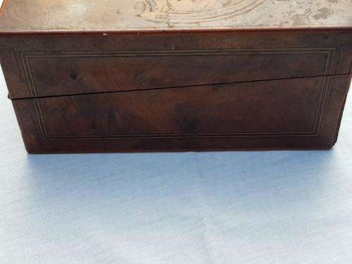 Beautiful Writing slope with Original ink bottles. Needs some work to outside.