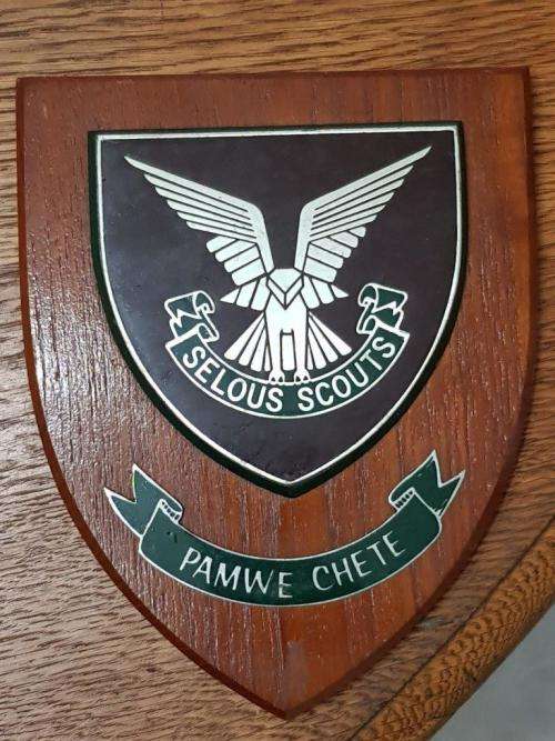 Rhodesian Selous Scouts Plaque.