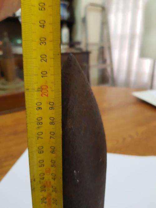 Old Projectile 55mm. No overseas bidders allowed on this item.