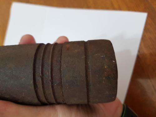 Old Projectile 55mm. No overseas bidders allowed on this item.