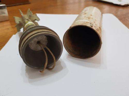 Old De-activated Mortar bomb. No overseas bidders allowed on this item.