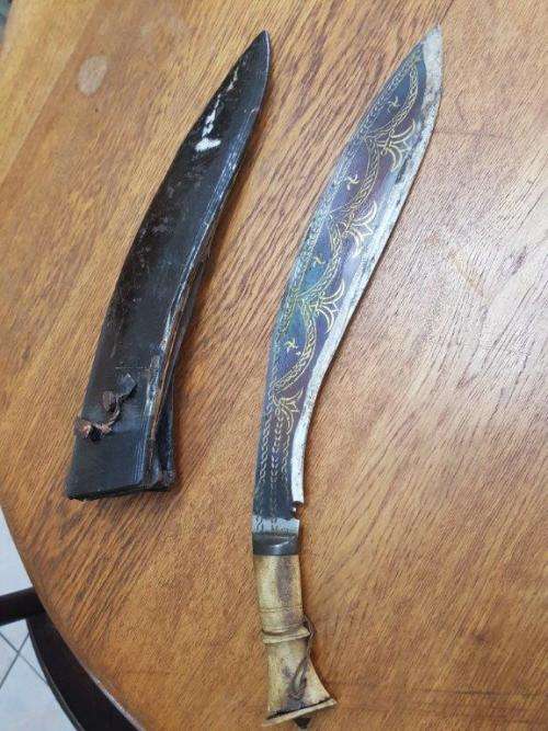 Kukri Knife Large as per pictures. WWII Souvenier.