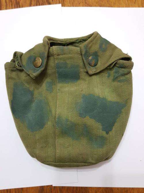 Rhodesian Water Bottle pouch painted camo.