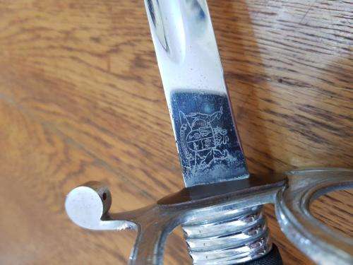 Old SADF Sword. No scabbard and chrome is separating from the blade.
