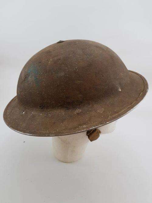 South African WWII Helmet. Complete with liner and chin strap.