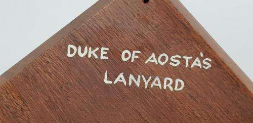 Italian WWII Lanyard reportedly belonging to the Duke of Aosta.