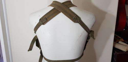 Rhodesian Fereday and Sons Chest Webbing. Painted Camo.