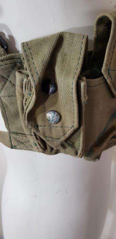 Rhodesian Fereday and Sons Chest Webbing. Painted Camo.