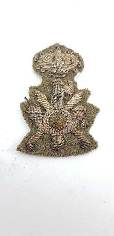 Italian WWII Assault Troop CM Officer's Cap Badge. Moth Holes.