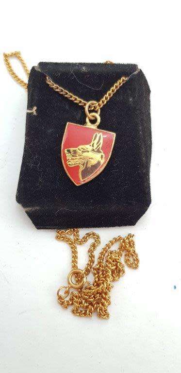 SADF Dog Centre Necklace with Pendent.