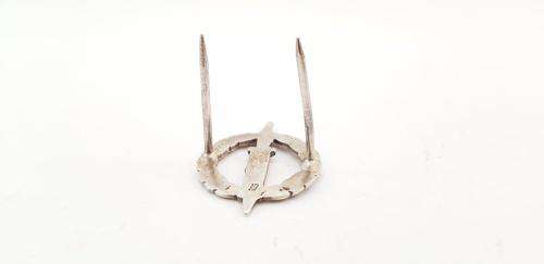 South African Recce Mess Dress Operators Badge. Not Numbered. Sterling Silver.