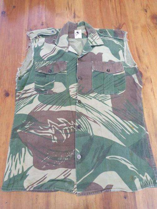 Rhodesian Camo Shirt. Sleeves Removed