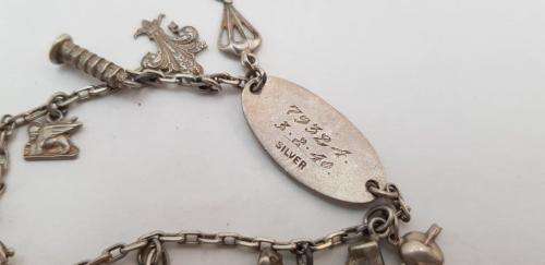 WWII Transvaal Scottish Silver Charm Bracelet. (M90)