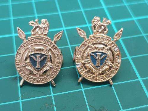 Rhodesian Intelligence Collar Badges.
