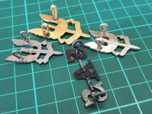 Rhodesian SAS Special Air Service Cap and collar badges.