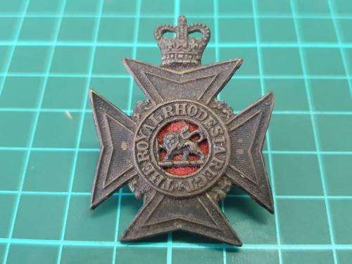 The Royal Rhodesia Regiment cap badge.