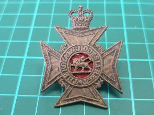 The Royal Rhodesia Regiment cap badge.