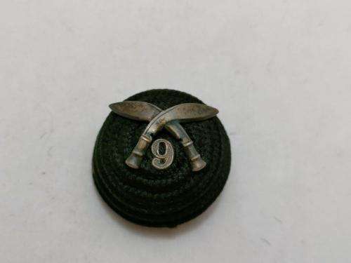 Sterling Silver Boss badge for the 9th Gurkha Rifles Indian Army.