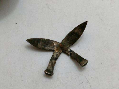 Sterling Silver Boss badge for the 9th Gurkha Rifles Indian Army.